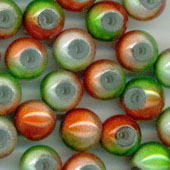 Miracle Perle, orange-gr�n, 8mm